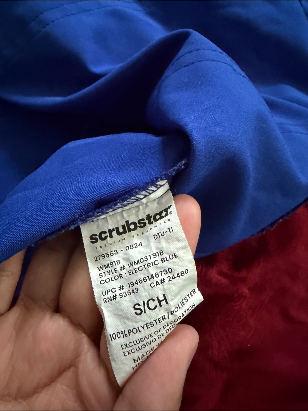 Scrubstar Electric Blue Scrub Top